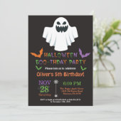 Halloween Birthday Party Invitation Kaart (Staand voorkant)