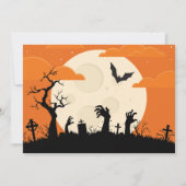 Halloween Birthday Party Invitation Kaart (Achterkant)