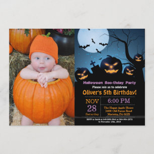 Halloween Birthday Party Invitation Kaart