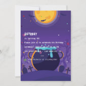 Halloween Birthday Party Invitation Kaart (Voorkant)
