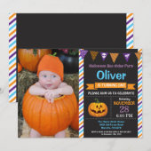 Halloween Birthday Party Invitation Kaart (Voorkant / Achterkant)