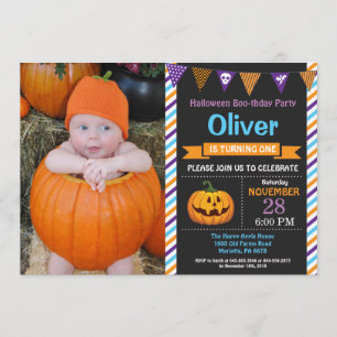 Halloween Birthday Party Invitation Kaart