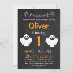 Halloween Birthday Party Invitation Kaart