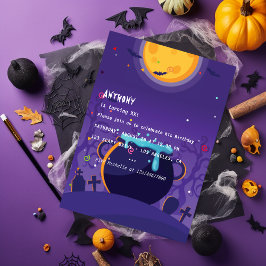 Halloween Birthday Party Invitation Kaart