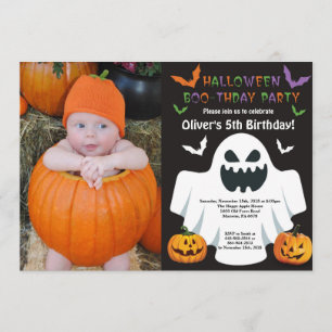 Halloween Birthday Party Invitation Kaart