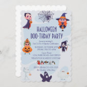 Halloween Birthday Party Invitation Kaart (Voorkant / Achterkant)