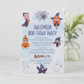 Halloween Birthday Party Invitation Kaart (Staand voorkant)