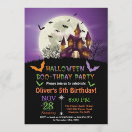 Halloween Birthday Party Invitation Kaart