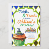 Halloween Birthday Party Invitation Kaart (Voorkant)