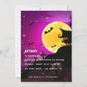Halloween Birthday Party Invitation Kaart (Voorkant)