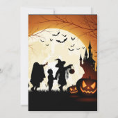 Halloween Birthday Party Invitation Trick-or-Treat Kaart (Achterkant)
