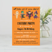 Halloween Birthday Party Invitations Kaart (Staand voorkant)