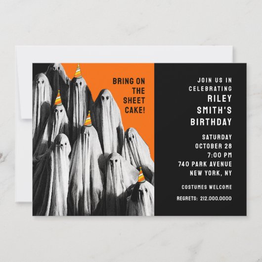 Halloween Birthday Party Kaart (Voorkant)