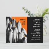 Halloween Birthday Party Kaart (Staand voorkant)