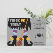 Halloween Birthday Party Kaart (Staand voorkant)