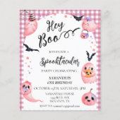 Halloween Birthday Party Kids Hey Boo Pink Ghosts (Voorkant)