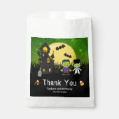 Halloween Birthday Party Monsters Green Bedankzakje (Voorkant)