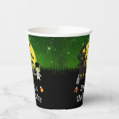 Halloween Birthday Party Monsters Green Papieren Bekers (Links)