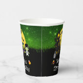 Halloween Birthday Party Monsters Green Papieren Bekers (Rechts)