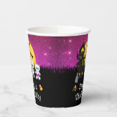 Halloween Birthday Party Mummy Pink Papieren Bekers (Links)