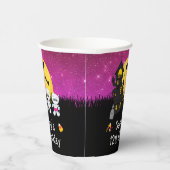 Halloween Birthday Party Mummy Pink Papieren Bekers (Rechts)