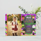 Halloween Birthday Party nodigt Afbeelding uit Kaart (Staand voorkant)