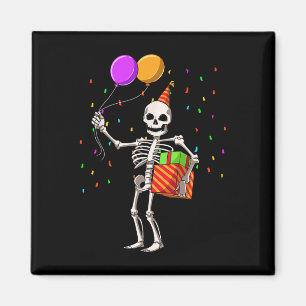 Halloween Birthday Party Outfit Skeleton Birthday Magneet