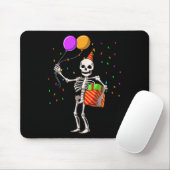 Halloween Birthday Party Outfit Skeleton Birthday Muismat (Met muis)