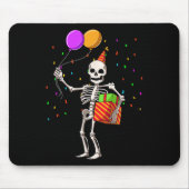 Halloween Birthday Party Outfit Skeleton Birthday Muismat (Voorkant)
