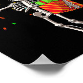 Halloween Birthday Party Outfit Skeleton Birthday Poster (Hoek)