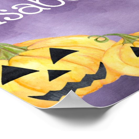 Halloween Birthday Party voor kinderen Poster (Hoek)