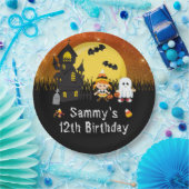 Halloween Birthday Party Witch Ghost Sinaasappel Papieren Bordje (Feest)