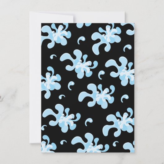 Halloween BIrthday Pool Party Kaart (Achterkant)