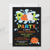 Halloween BIrthday Pool Party Kaart (Voorkant)