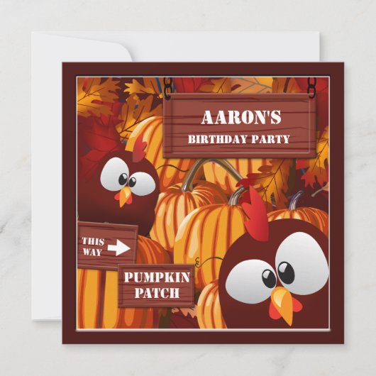Halloween Birthday Pumpkin Patch Kind Kaart (Voorkant)
