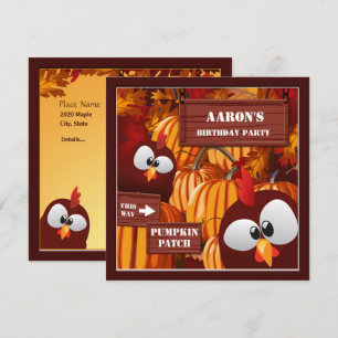 Halloween Birthday Pumpkin Patch Kind Kaart