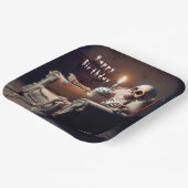 Halloween Birthday Skeleton Papieren Bordje (Gebogen)