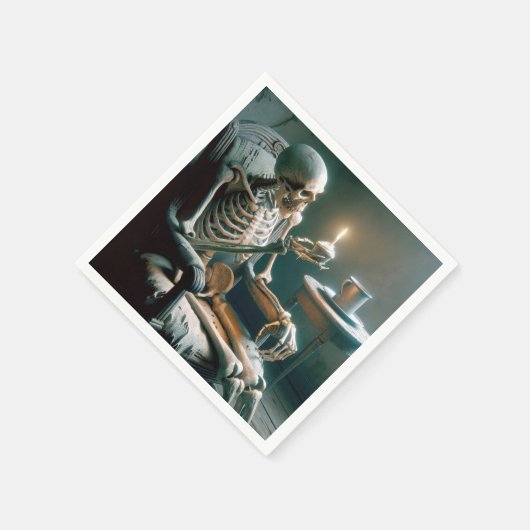 Halloween Birthday Skeleton Servet (Hoek)