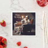 Halloween Birthday Skeleton Servet (Insitu)