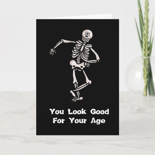 Halloween Birthday Skeleton Wenskaart Kaart (Voorkant)