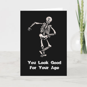 Halloween Birthday Skeleton Wenskaart Kaart
