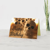 Halloween Birthday Skull Kaart (Voorkant)