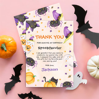 Halloween Birthday Spooktacular Bedankkaart