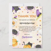 Halloween Birthday Spooktacular Bedankkaart (Voorkant)