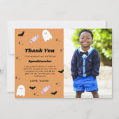 Halloween Birthday Spooktacular Dank je wel Bedankkaart (Voorkant)