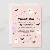 Halloween Birthday Spooktacular Dank je wel Bedankkaart (Voorkant)