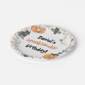 Halloween Birthday Spooktacular Paper Borden Papieren Bordje (Gekanteld)
