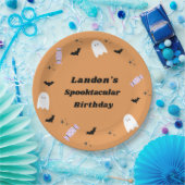 Halloween Birthday Spooktacular Papieren Bordje (Feest)