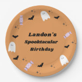 Halloween Birthday Spooktacular Papieren Bordje (Voorkant)