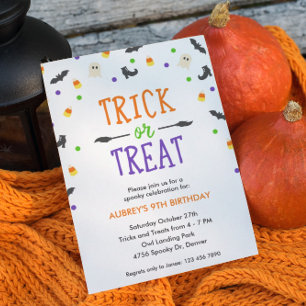 Halloween Birthday   Spooky Celebration   Partij Kaart